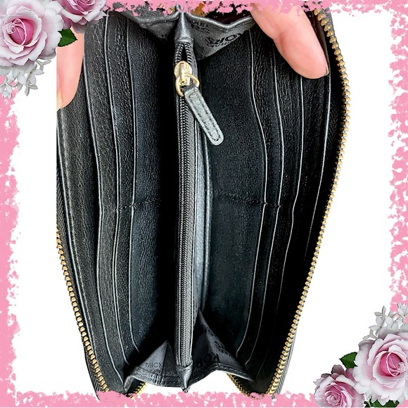 BUNDLE! Michael Kors Black Leather Full Zip Continental Wallet and Small Purse - Picture 14 of 16